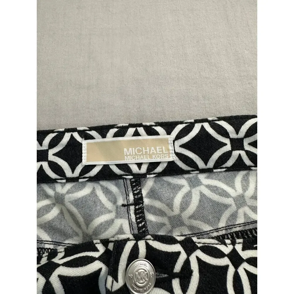 Michael Kors Geometric Mid-Rise Pants sz 4